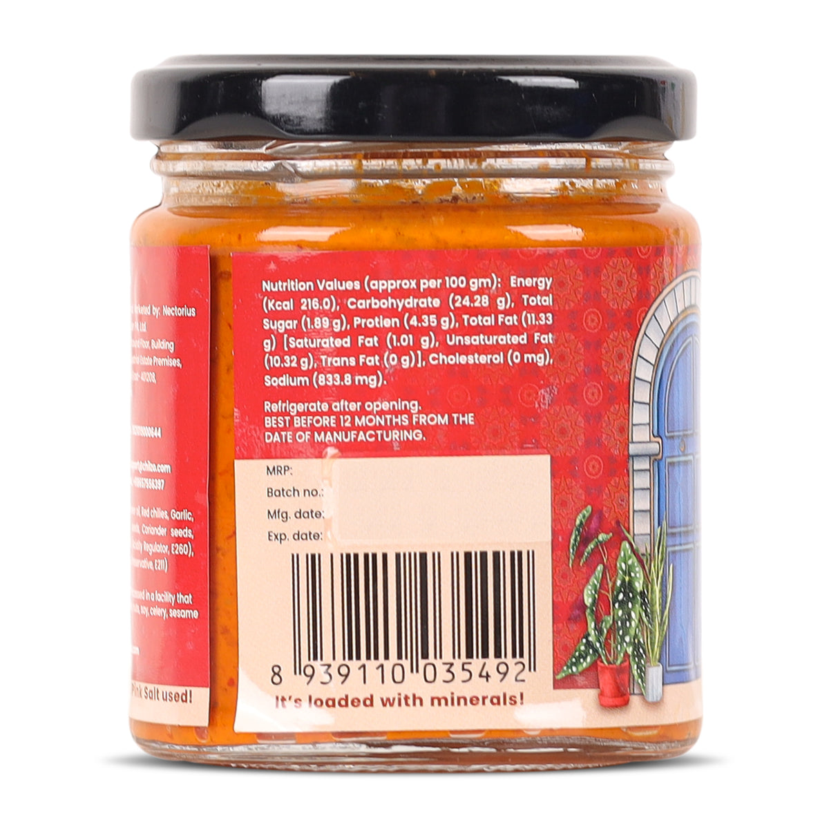 Red Harissa,200g (Authentic Harissa, Made with Dried Red Chilies, No Artificial Colors/Flavors, Dip, Stir-fry, Marinate)