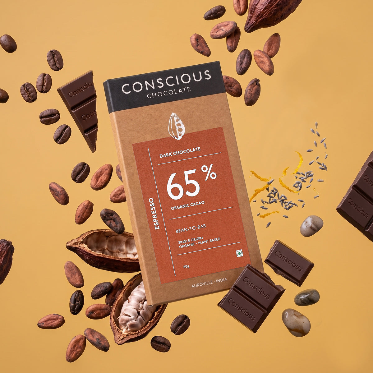 65% Espresso Dark Chocolate, 60g