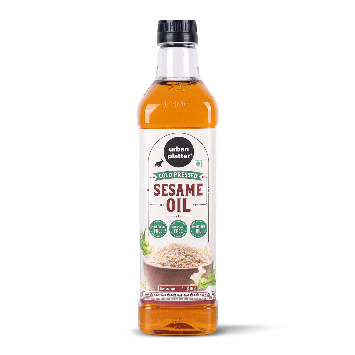 Sesame Oil, 1L (Traditional Cold Pressed Til Oil, Cholesterol & Trans-fat Free, Unrefined)