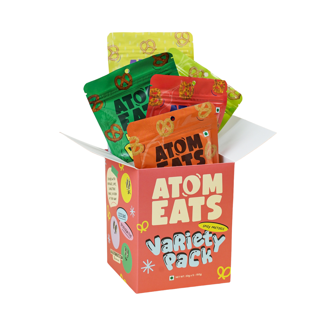 Atom Eats Spicy Variety Pack (Pack of 5 - 30g)