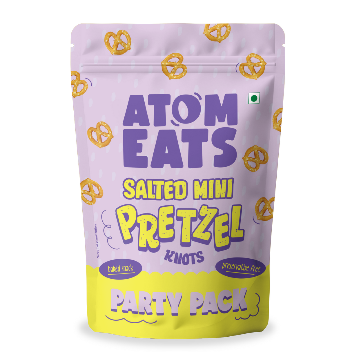Salted Pretzel Mini Knots Party Pack,200g (Baked Crunchy Snack, Classic Salted Pretzel,| On-the-Go Snack)