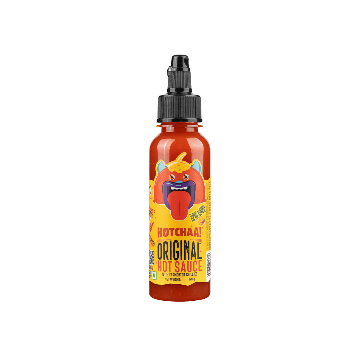 Original Hot Sauce, 170g (Made with Fermented Chillies, NO MSG, is Light, Pungent, Sharp, Spicy & Flavourful )