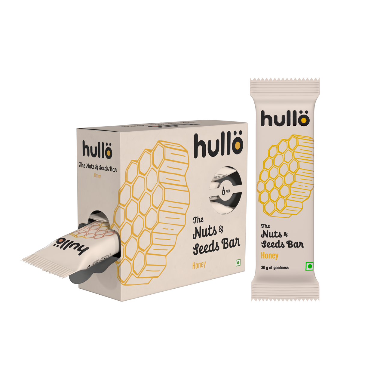The Nuts & Seeds Bar - Honey, 180g (6x30g)