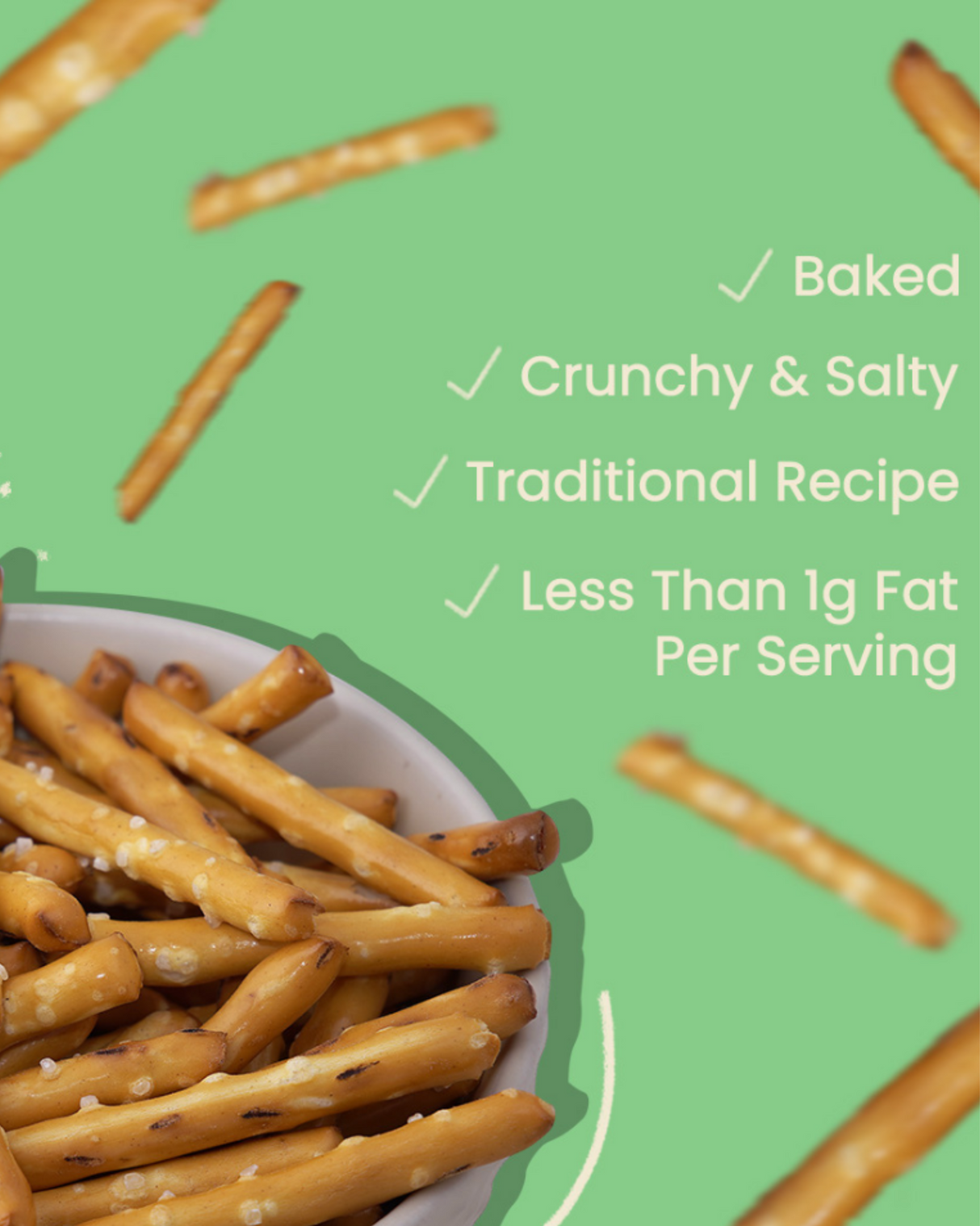 Atom Eats Salted Mini Sticks Party Pack, 200g