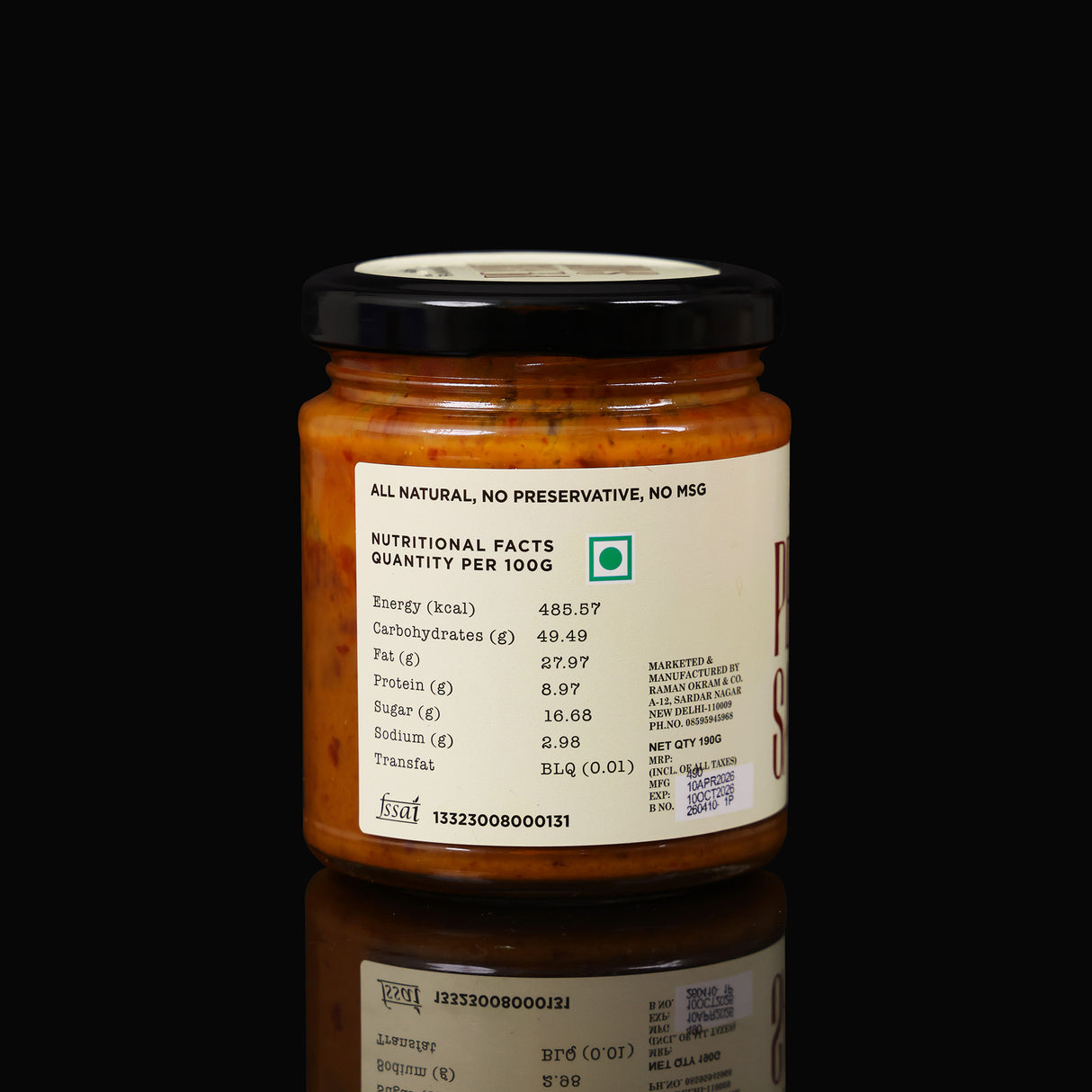 Peanut Sauce, 190g (Creamy Roasted Peanut Sauce | Rich & Nutty | No MSG | No Preservatives | Ready to Use)