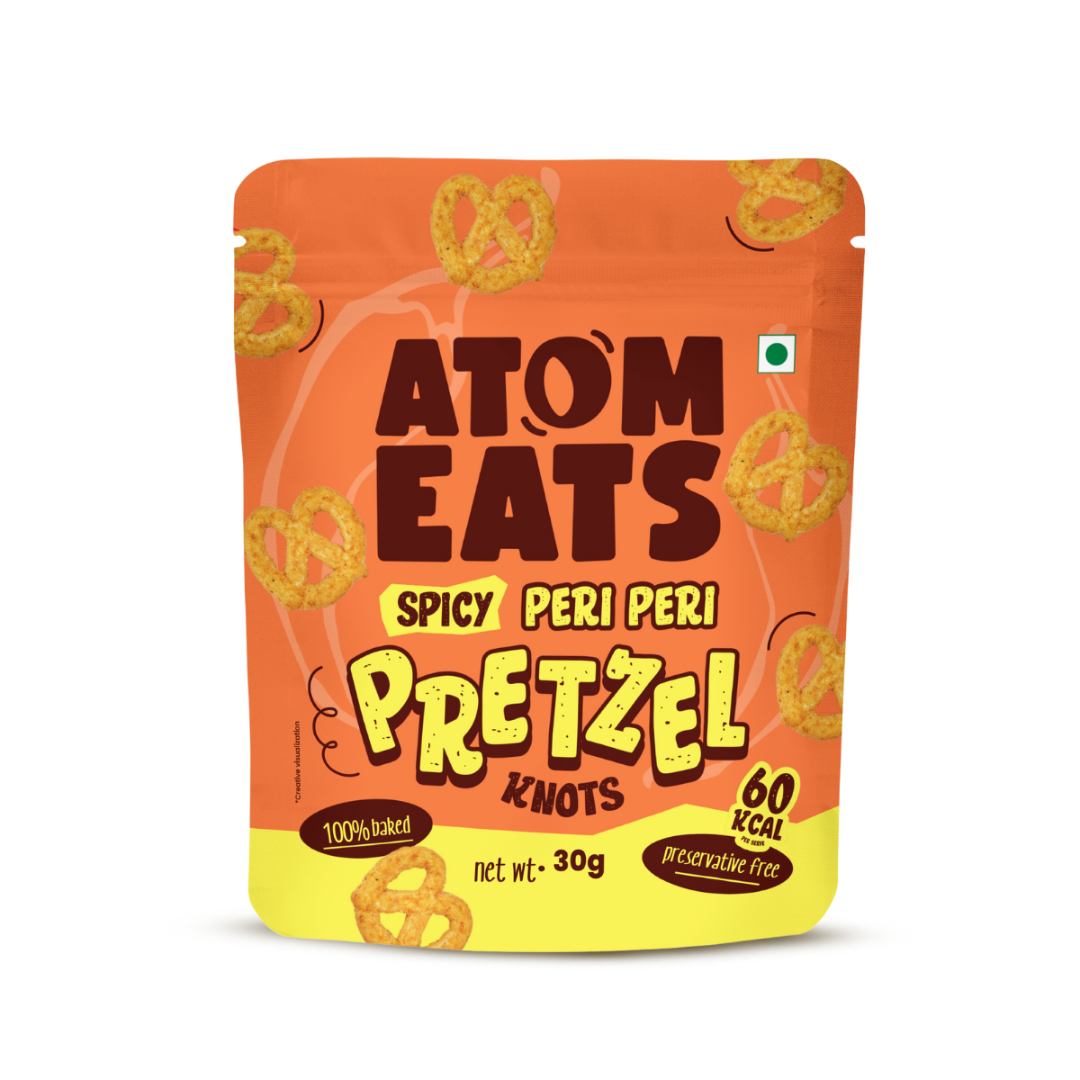 Atom Eats Peri Peri Pretzels, 30g