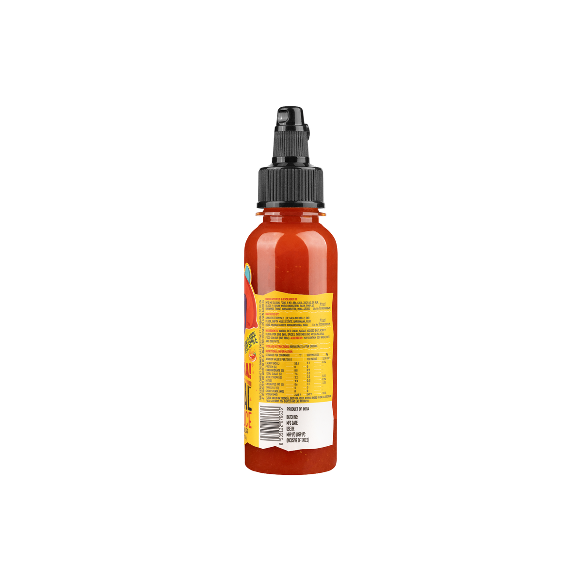 Original Hot Sauce, 170g (Made with Fermented Chillies, NO MSG, is Light, Pungent, Sharp, Spicy & Flavourful )