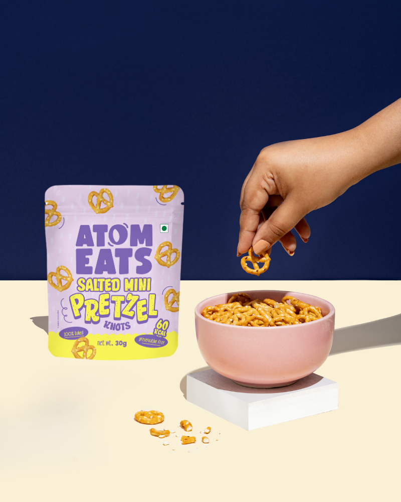 Atom Eats Salted Pretzel Mini Knots, 30g