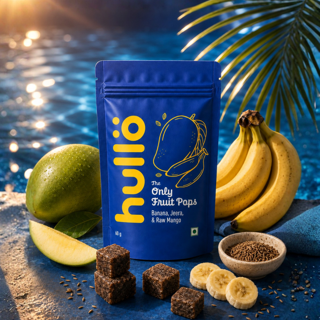 The Only Fruit Pops Banana, Jeera & Raw Mango, 60g (Real Fruit Pops | No Added Sugar | 5.37g Fibre | No Preservatives or Artificial Colours & Flavours)
