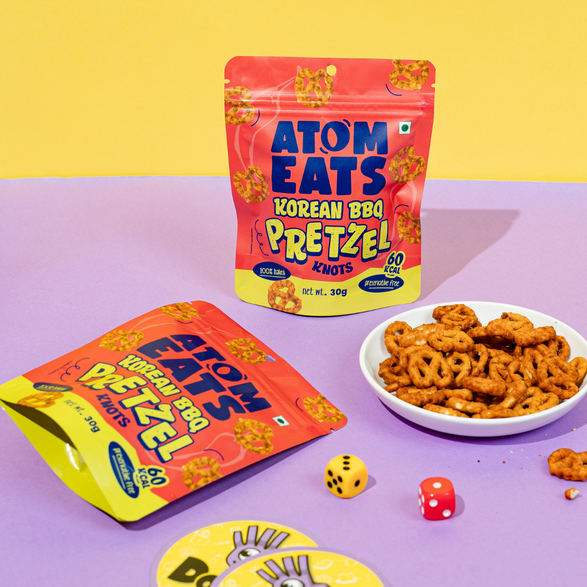 Atom Eats Korean BBQ Pretzels, 30g