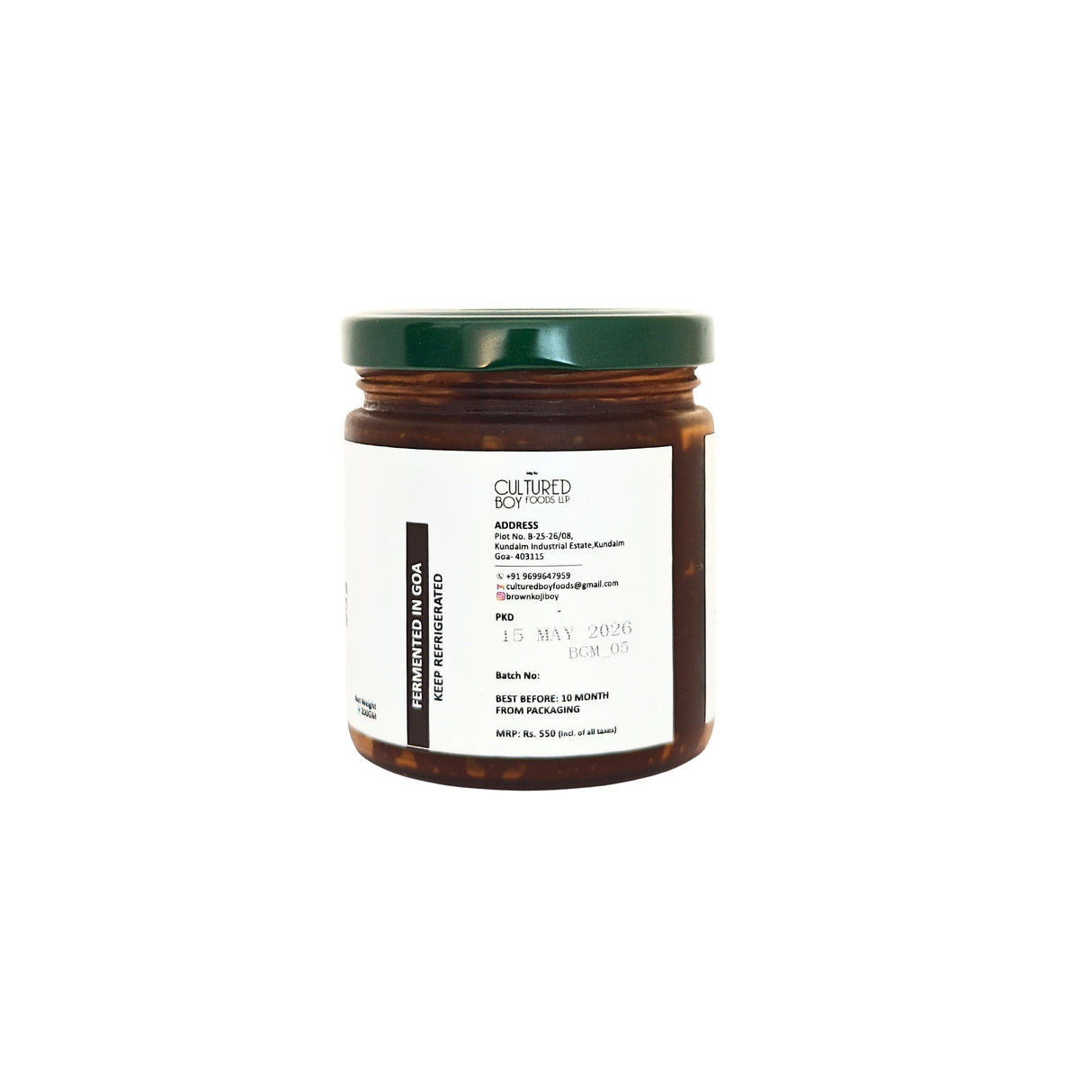 Brown Koji Boy Black Garlic Miso, 200g (Rich and Savory Fermented Paste)