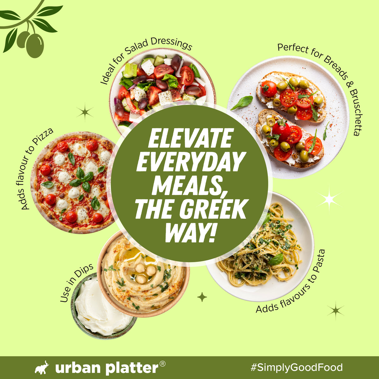 Urban Platter Kratos Cold Pressed Extra Virgin Olive Oil, 1L (Made in Greece, Single Variety Koroneiki Olives, Rich in Anti-oxidants)