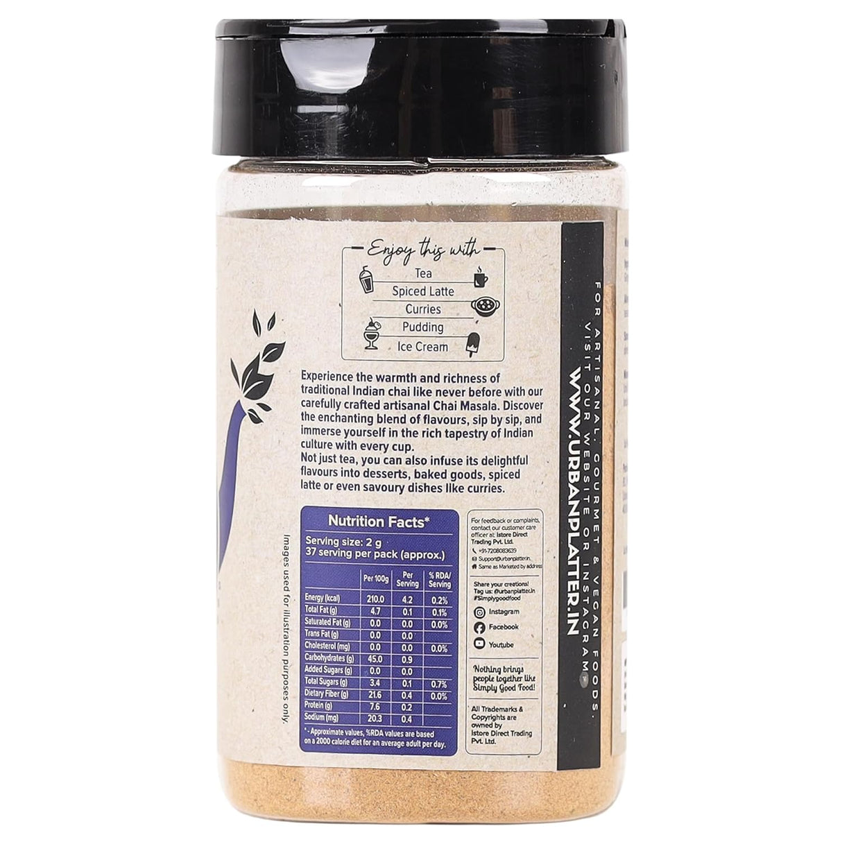 Sulaimani Chai Masala, 75g (Artisanal Tea Spice, Hand Pounded, Strong Flavour & Aroma)