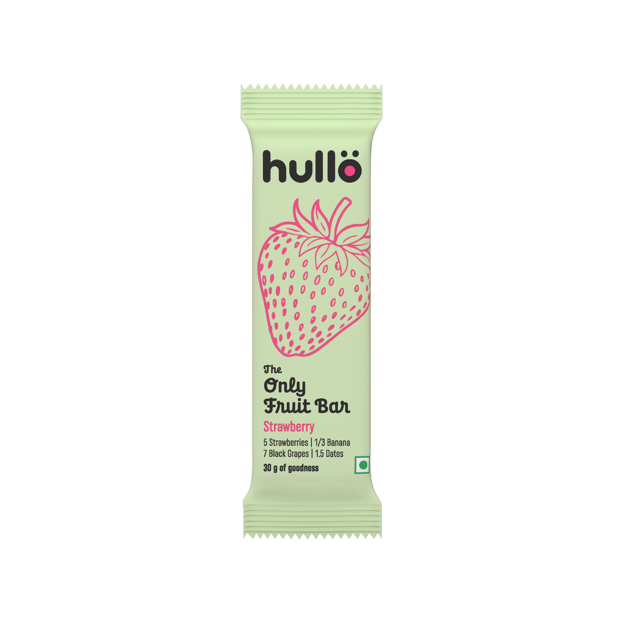 HULLO The Only Fruit Bar - Strawberry, 180g (6x30g)