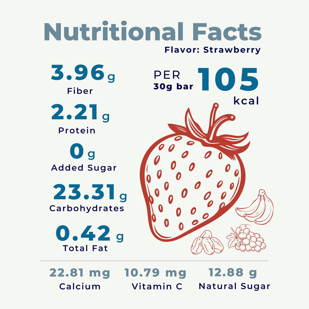 HULLO The Only Fruit Bar - Strawberry, 180g (6x30g)