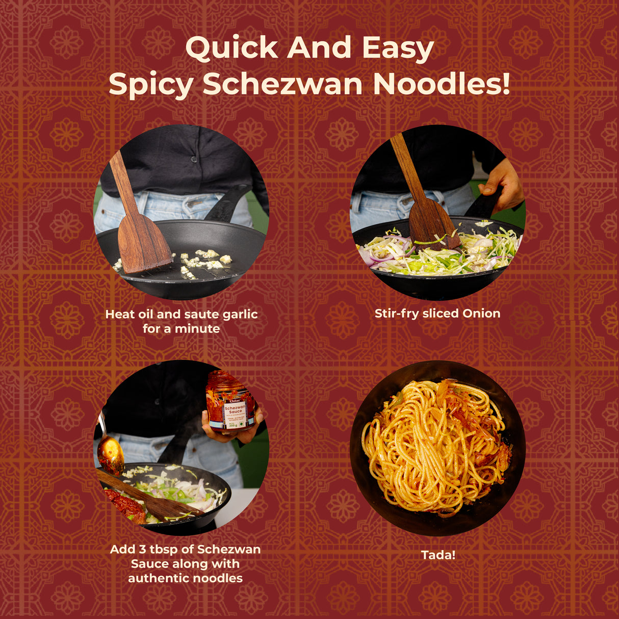 Schezwan Sauce, 200g (No Added Sugar, No MSG, No Artificial Flavors/Colors, Made with Fresh Ingredients, Gluten Free)
