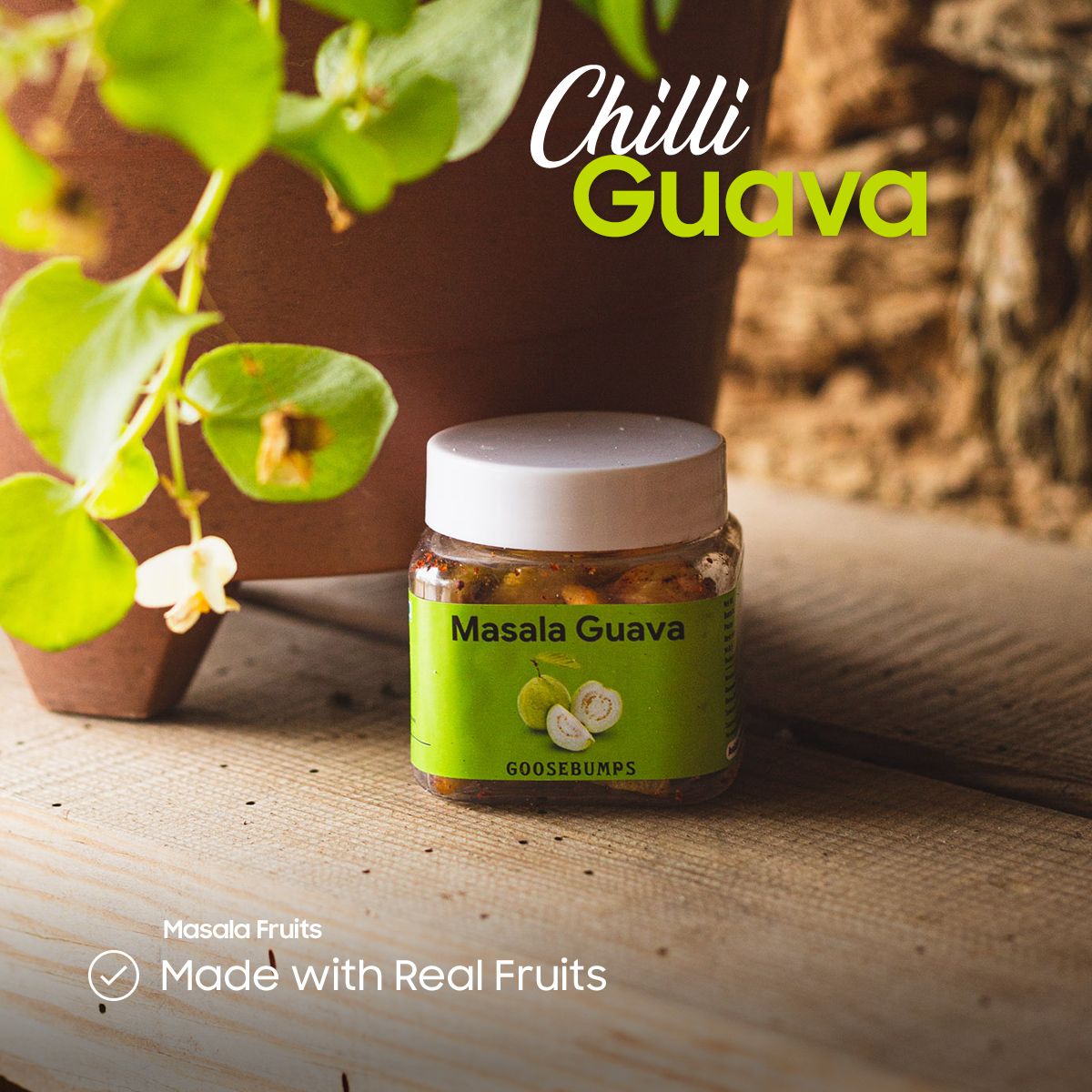 Goosebumps Masala Guava | Dehydrated Fruit | Dried Guava | Healthy & Chatpata Snack for Kids and Adults, 150g