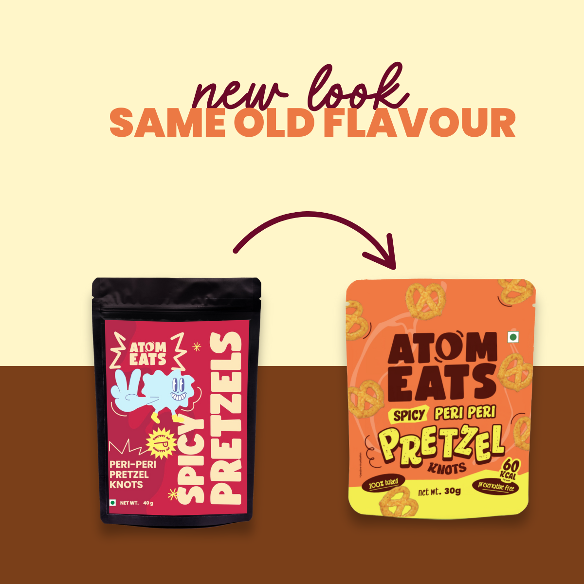 Atom Eats Peri Peri Pretzels, 30g