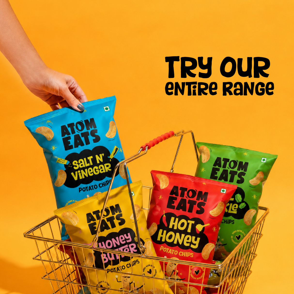 Salt n' Vinegar Potato Chips, 60g (Crispy Potato Chips, Tangy Sea Salt & Vinegar Flavor, Bold & Crunchy Snack)