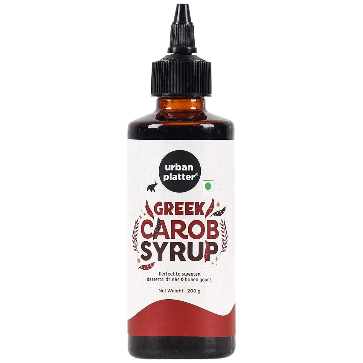 Urban Platter Greek Carob Syrup, 200g (Healthy Sugar Alternative | Natural Sweetener)