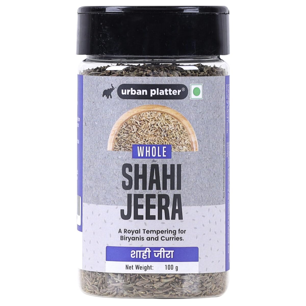 Urban Platter Whole Shahi Jeera, 100g (Shahi Jeera | Whole spices | Caraway seeds | Indian Khada Masala)