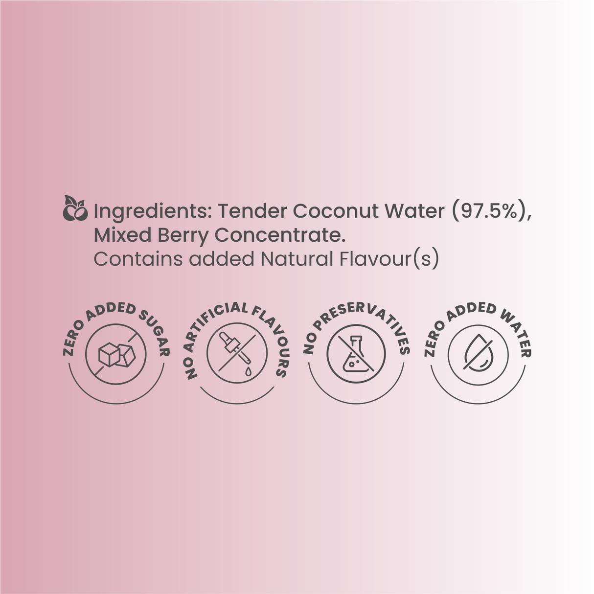100% Natural Mix Berry Black Pepper Tender Coconut Water - 200ml, Pack of 4 (No Added Sugar, No Preservatives)