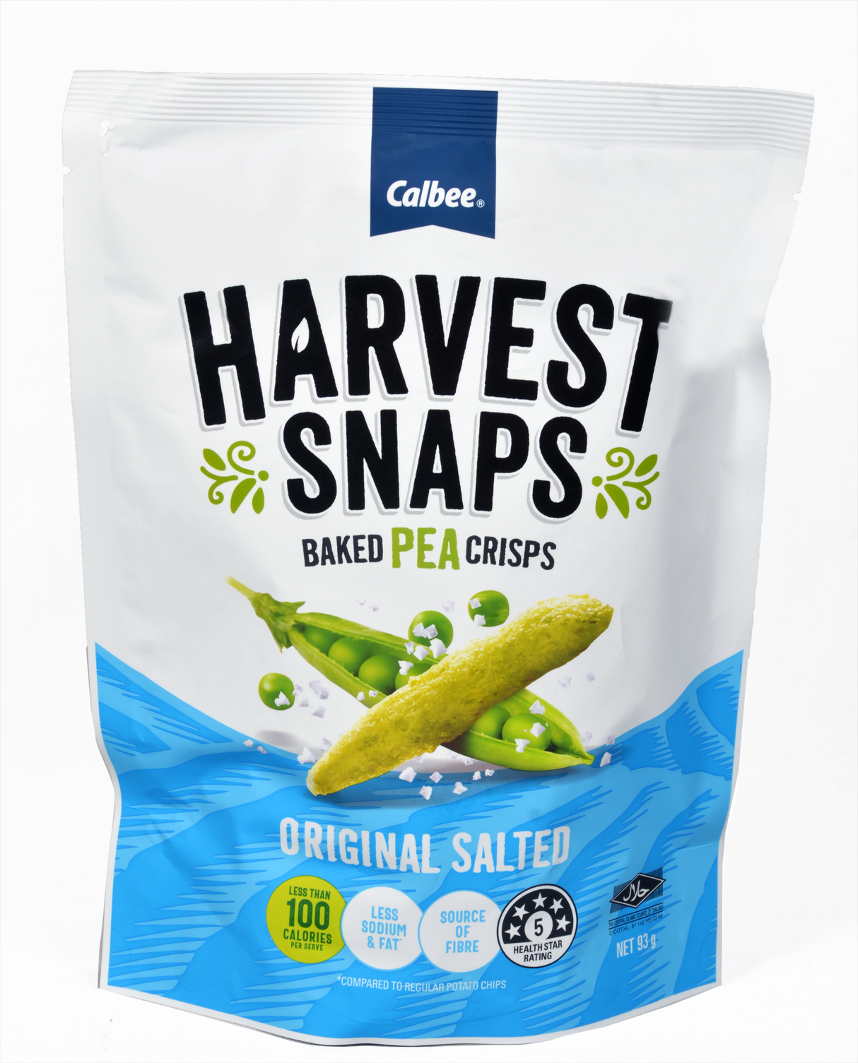 Harvest Snaps Baked Pea Crisps Salted, 93g