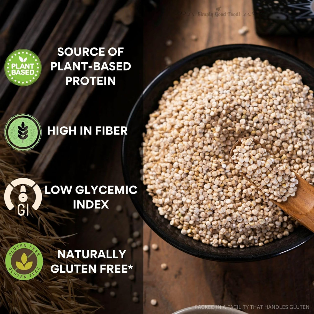 Whole White Indian Quinoa Grain, 1Kg