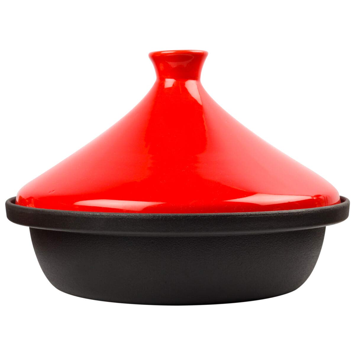 Urban Platter Tajine Pot, 2L (Cast Iron Base with Enamelled Lid, Induction & Flame Friendly, Moroccan Cooking Pot, Slow Cooking, Braising & Serving) - front pack