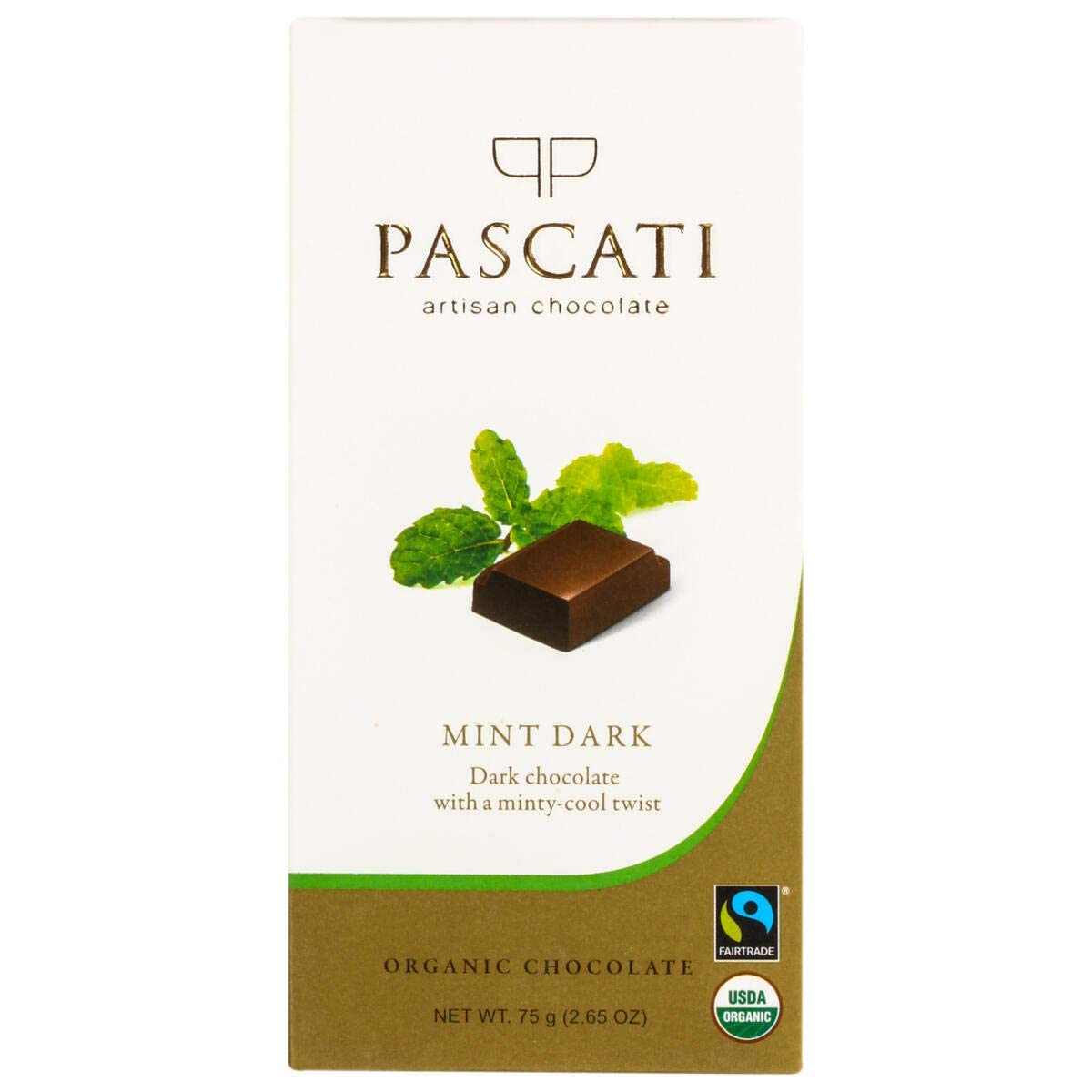 Pascati Chocolate Mint Dark, Organic Chocolate, 75g