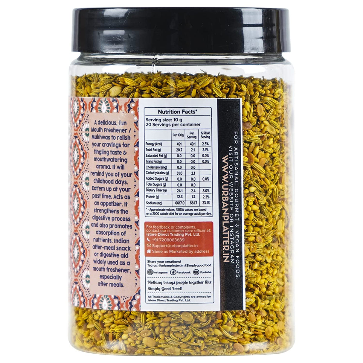 Urban Platter Traditional Gujarati Digestive Mukhwas, 200g (Mouth Freshener | Digestive | After-Meal Snack | Rich in Fibre)