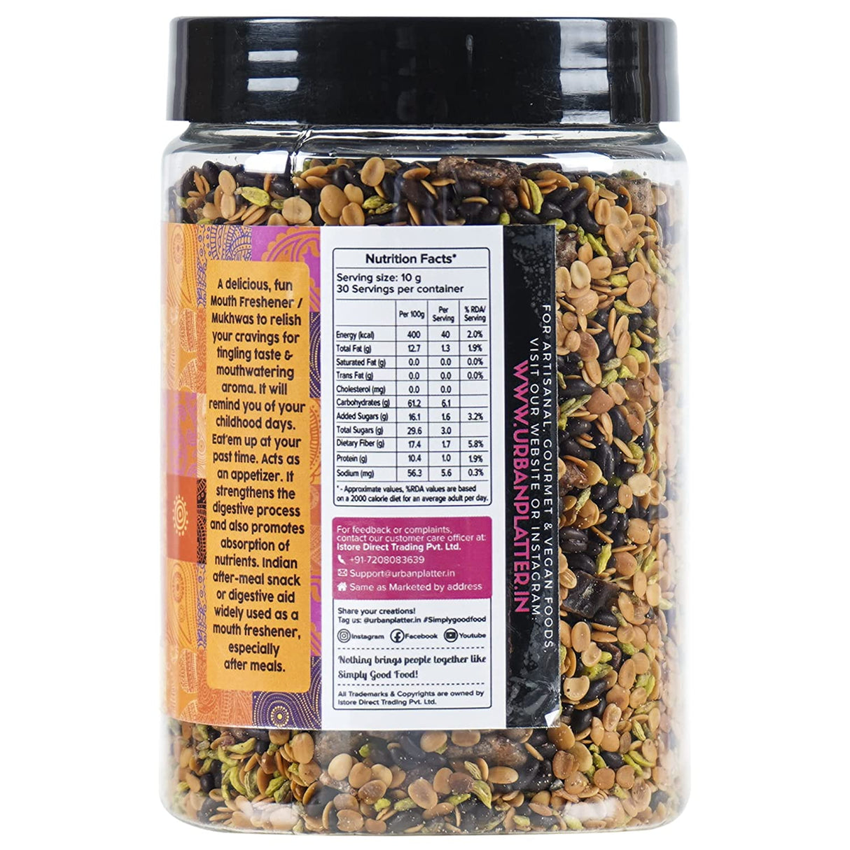 Urban Platter Traditional Gujarati Royal Mukhwas, 300g (Mouth Freshener | Digestive | After-Meal Snack | Rich in Fibre) - product image 3