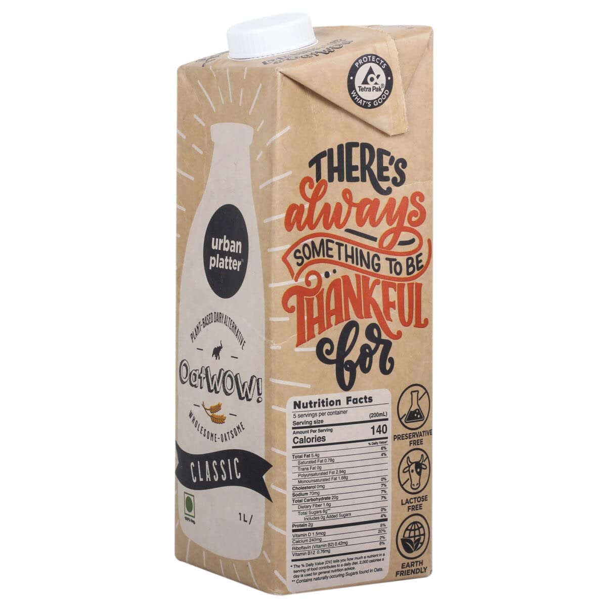 OatWOW! Classic Oat Beverage, 1L (Pack of 3, Plant-Based Milk Alternative | Dairy-Free & Lactose-Free | No Added Sugar | For Coffee, Chai, Smoothies & Sweets)
