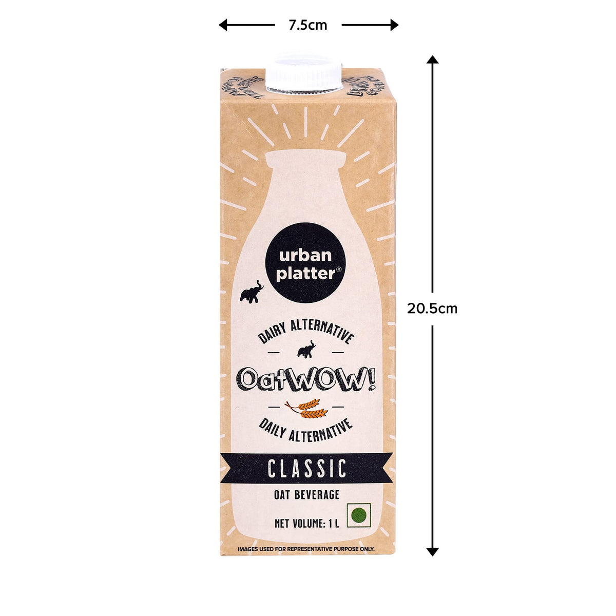 OatWOW! Classic Oat Beverage, 1L (Pack of 3, Plant-Based Milk Alternative | Dairy-Free & Lactose-Free | No Added Sugar | For Coffee, Chai, Smoothies & Sweets)