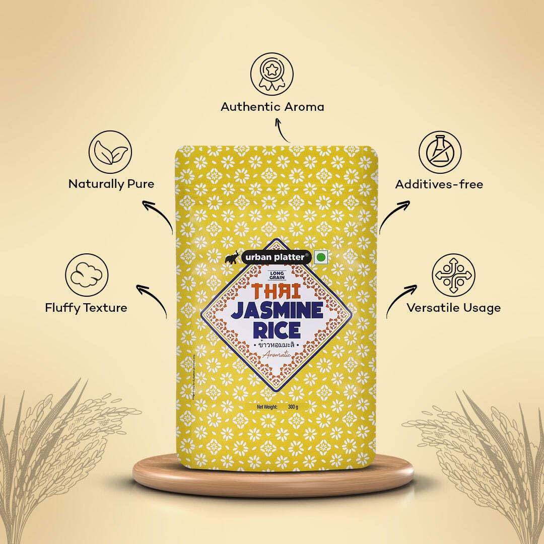 Urban Platter Thai Jasmine Rice, 1kg (Long Grain | Aromatic and Soft | Thai Cuisine)