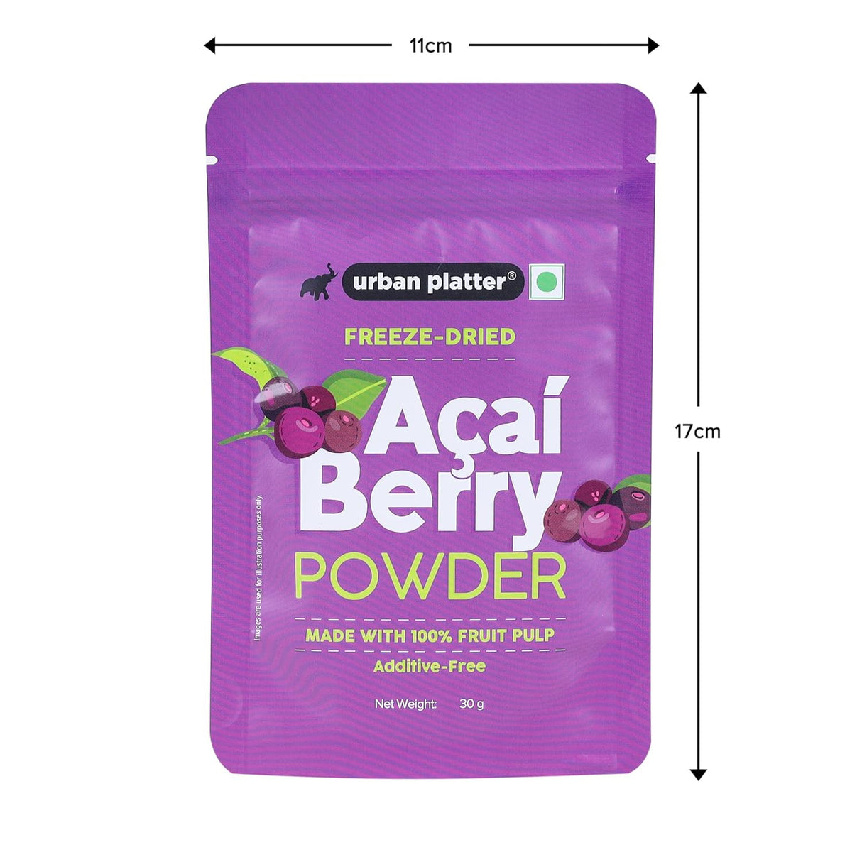 Urban Platter Freeze-dried Acai Berry Powder, 30g (Brazilian Superfood | Rich in Antioxidants | Perfect for Smoothies & Bowls)