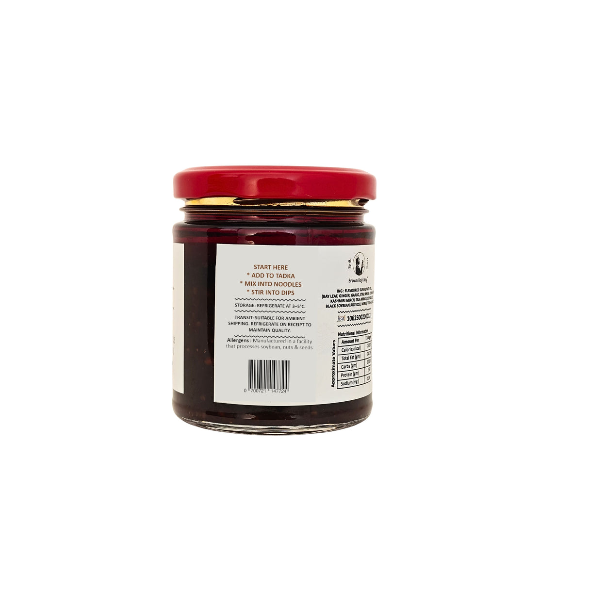 Brown Koji Boy Miso Chilli Oil, 250g (Umami-Rich Chilli Oil)