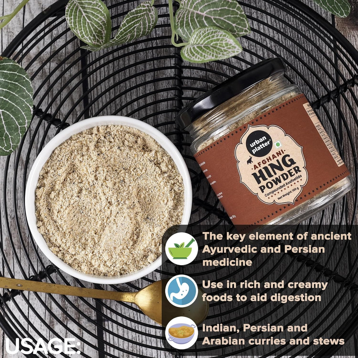 Premium Hing Powder, 100g (Compounded Asafoetida Powder | Tempering Essential | Natural Digestive Aid | Perfect for Daily Cooking)