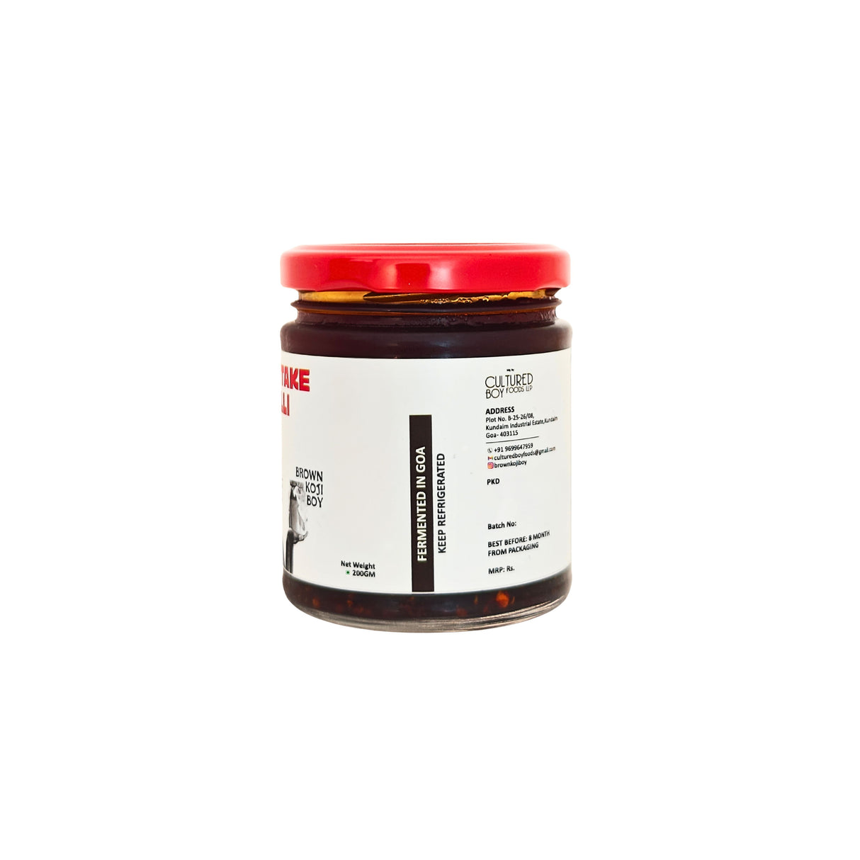 Brown Koji Boy Shiitake Chilli Crisp, 200g (Earthy, Savory, Crispy Heat)