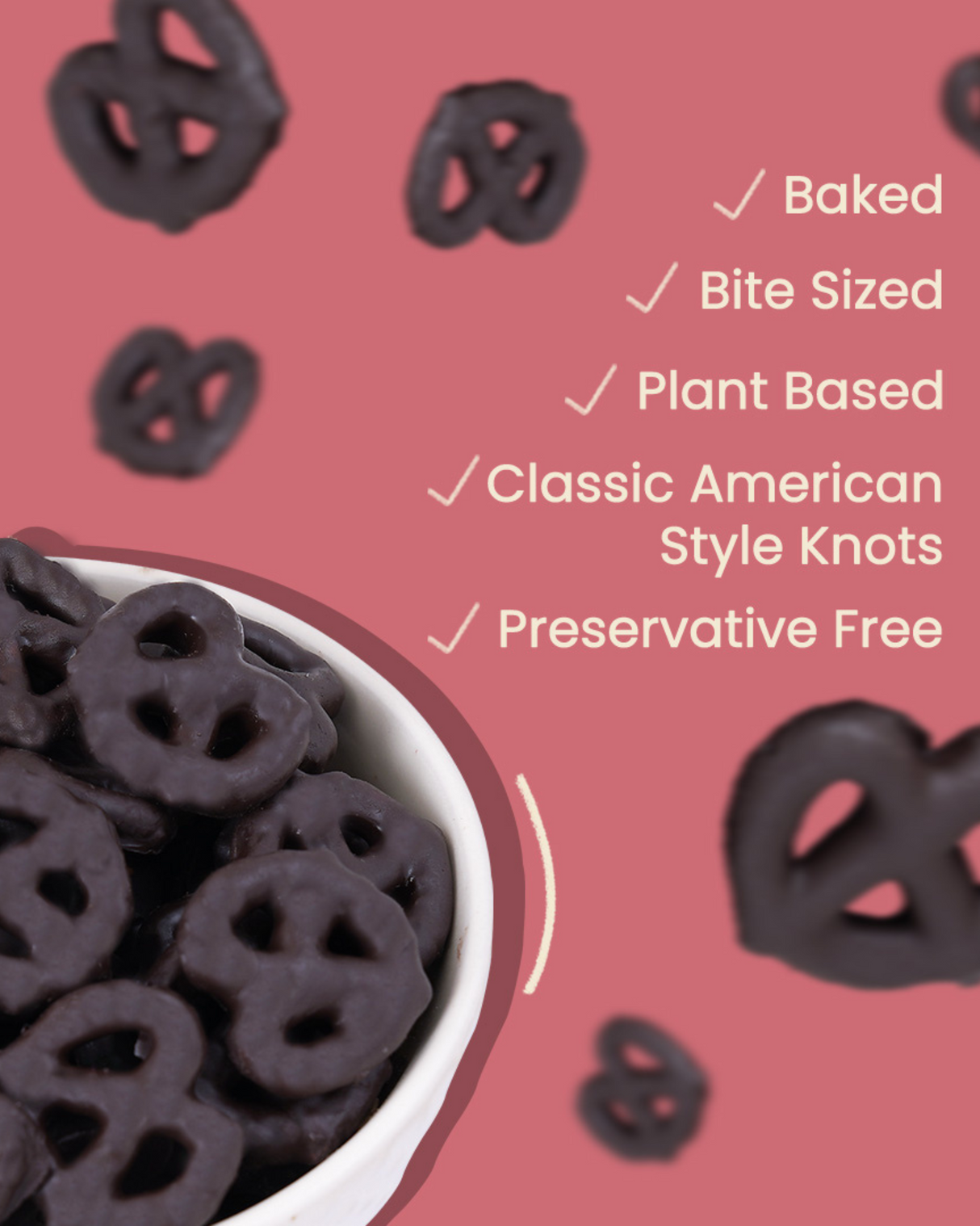 Atom Eats Dark Chocolate Dipped Pretzels, 30g