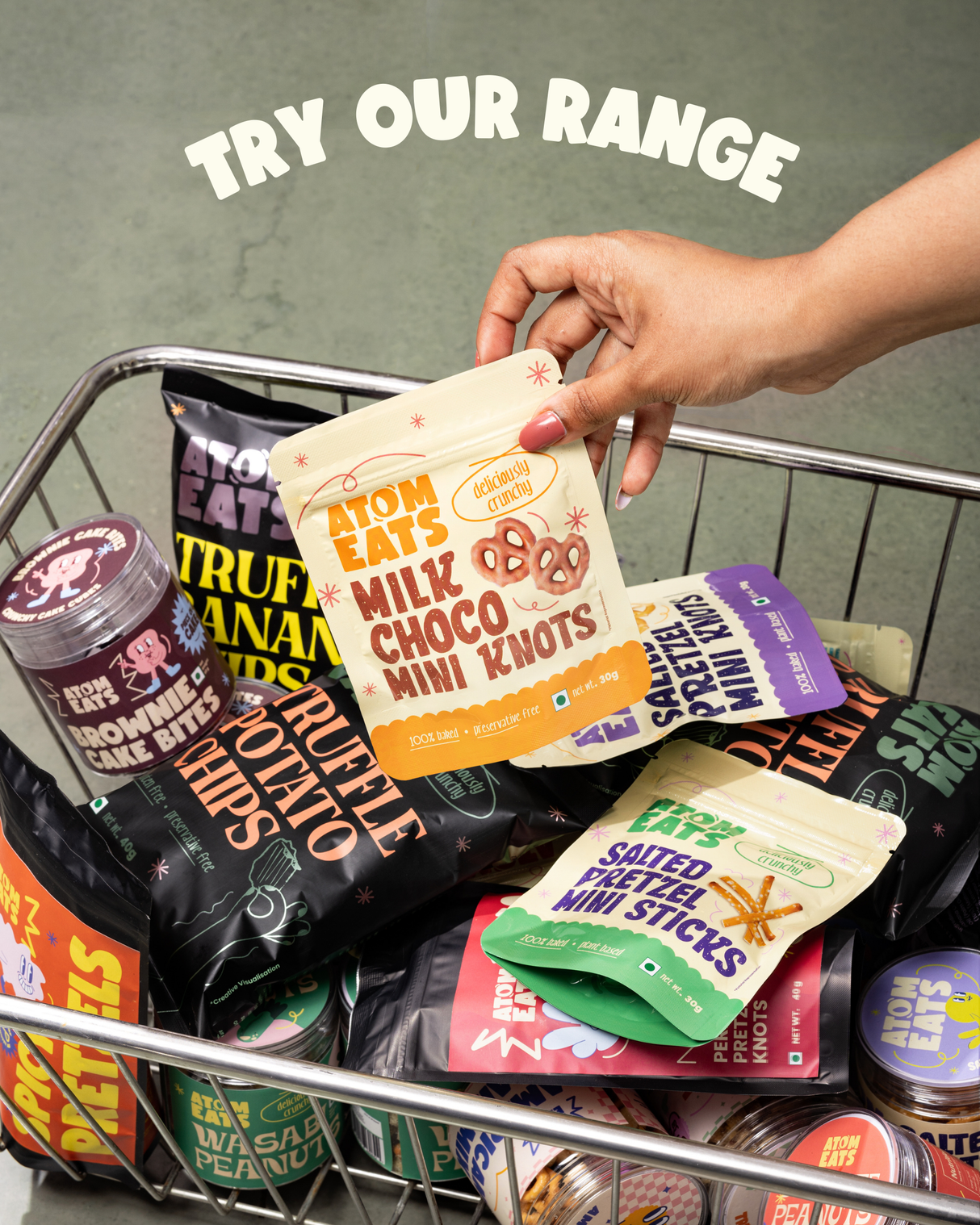 Atom Eats Salted Mini Sticks Party Pack, 200g