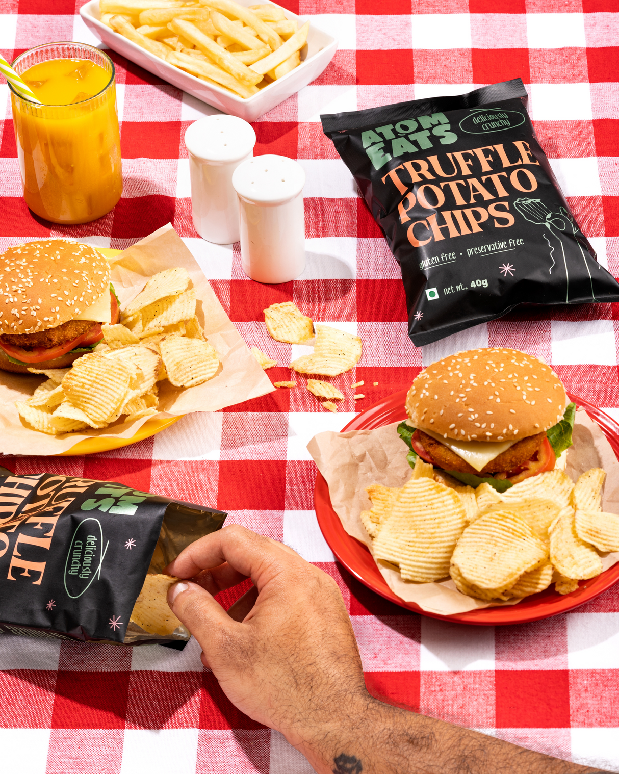 Atom Eats Truffle Ruffled Potato Chips, 40g