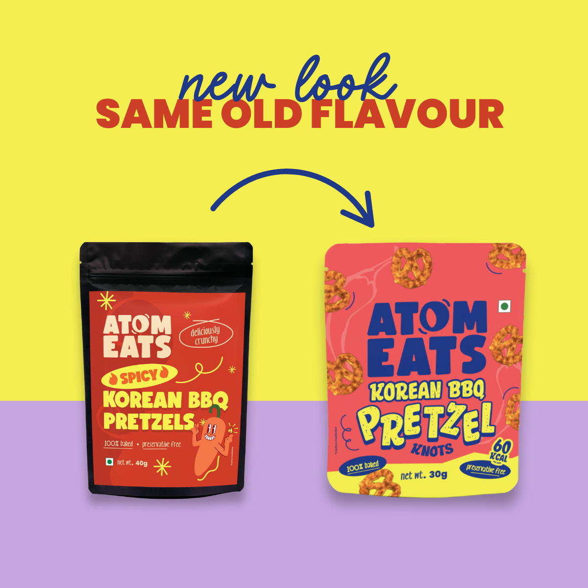 Atom Eats Korean BBQ Pretzels, 30g