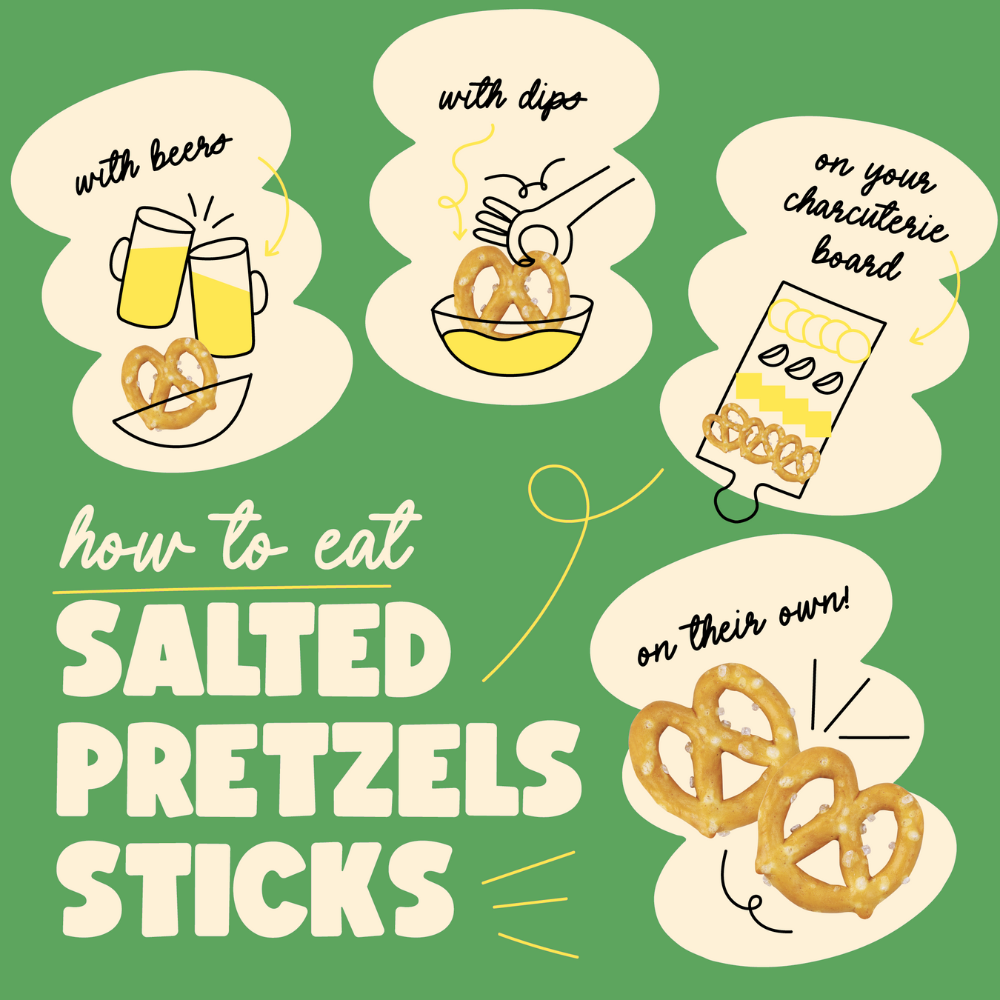 Atom Eats Salted Pretzel Mini Sticks, 30g