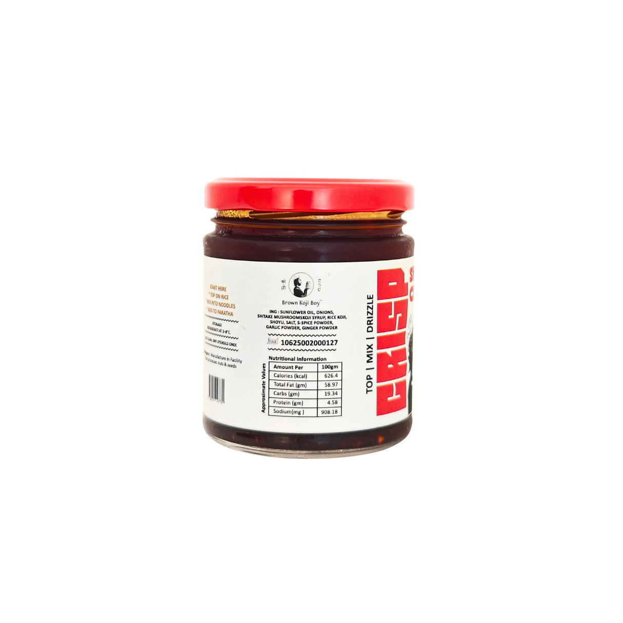 Brown Koji Boy Shiitake Chilli Crisp, 200g (Earthy, Savory, Crispy Heat)