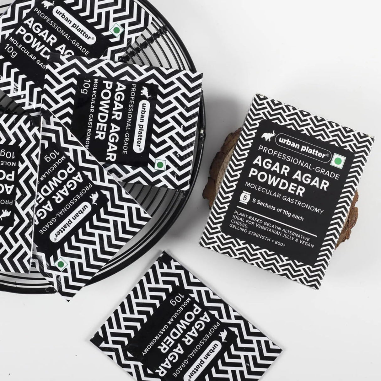 Urban Platter Agar Agar Powder, 100g (Superior Gelling Strength | Plant-Based Gelatin Alternative | Jellies, Desserts, Molecular Gastronomy)