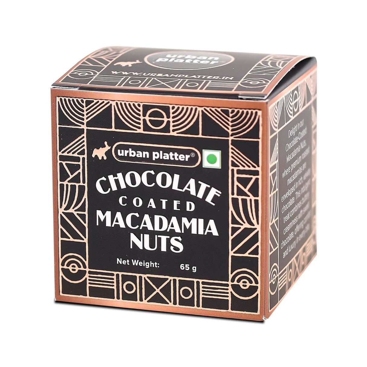 Urban Platter Chocolate Coated Macadamia, 65g (Coated with Dark Chocolate | Premium Nuts | Gifting)