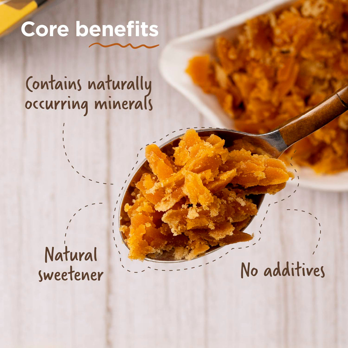 Farms Handmade Sugarcane Jaggery Block, 900g (Unrefined, Preservative-Free, Nutrient-Rich Gud, Iron-Boosting, Healthy Sugar Substitutes)