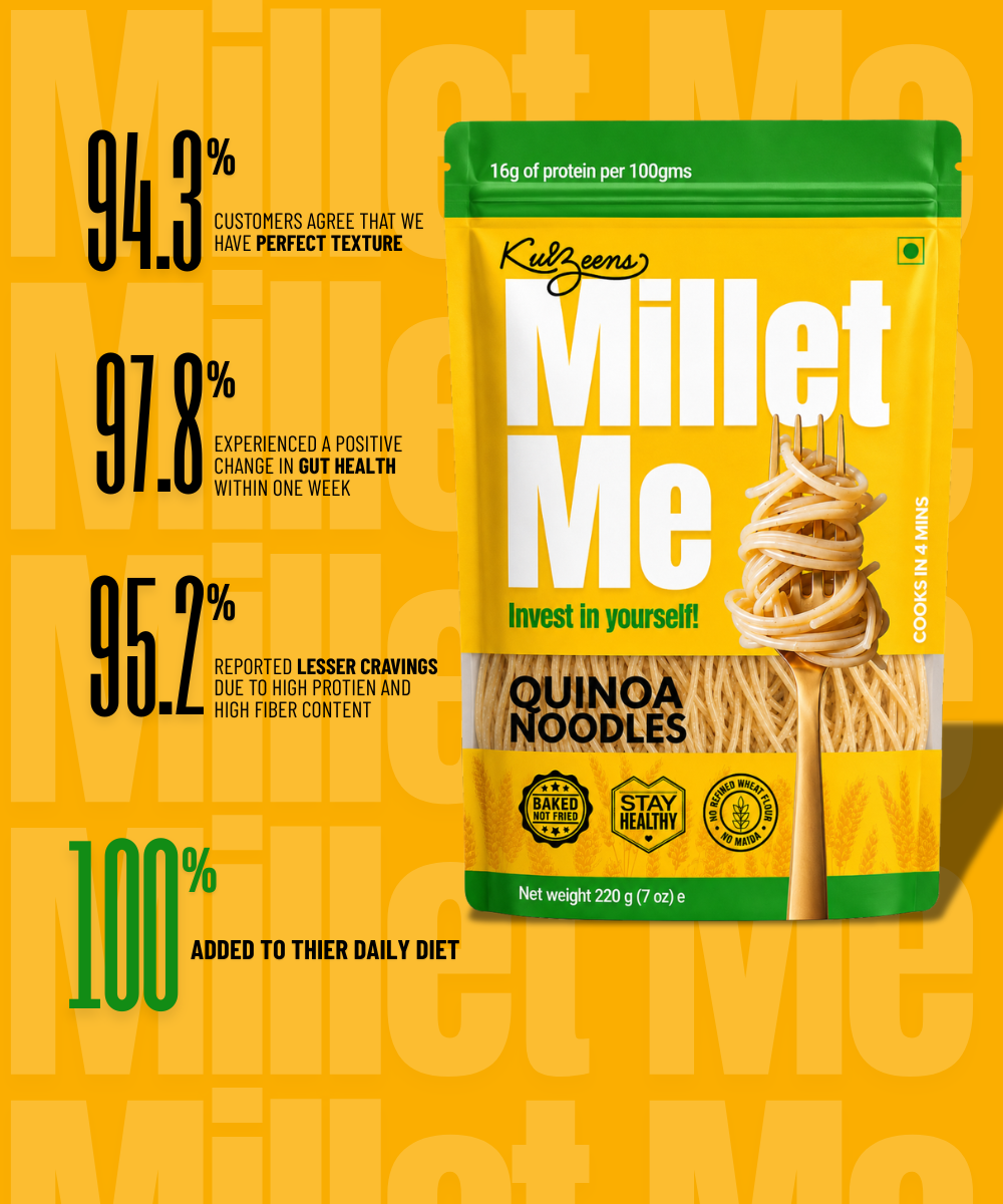 Millet Me Quinoa Noodles, 220g (Complete Protein & Premium Superfood)