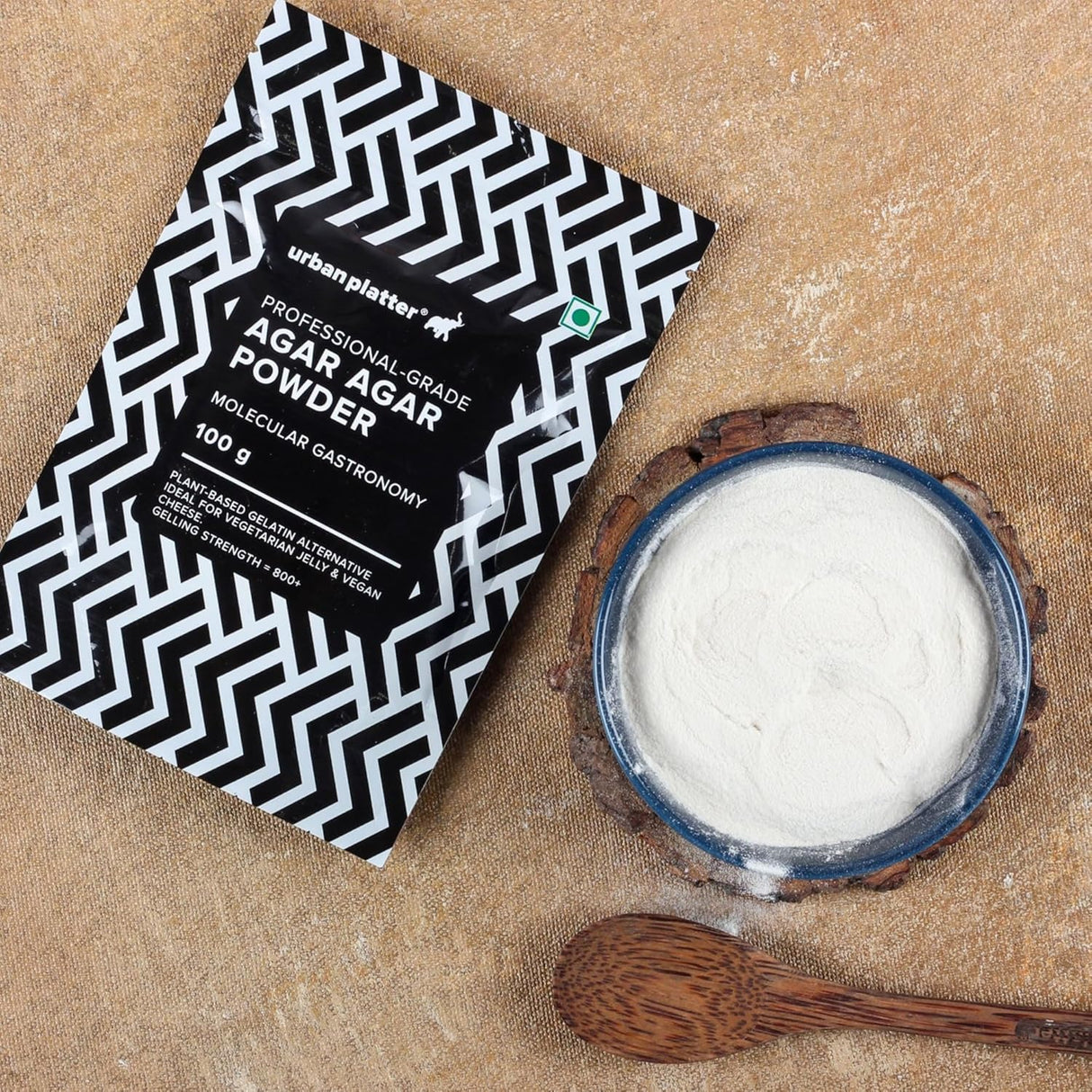 Urban Platter Agar Agar Powder, 100g (Superior Gelling Strength | Plant-Based Gelatin Alternative | Jellies, Desserts, Molecular Gastronomy)